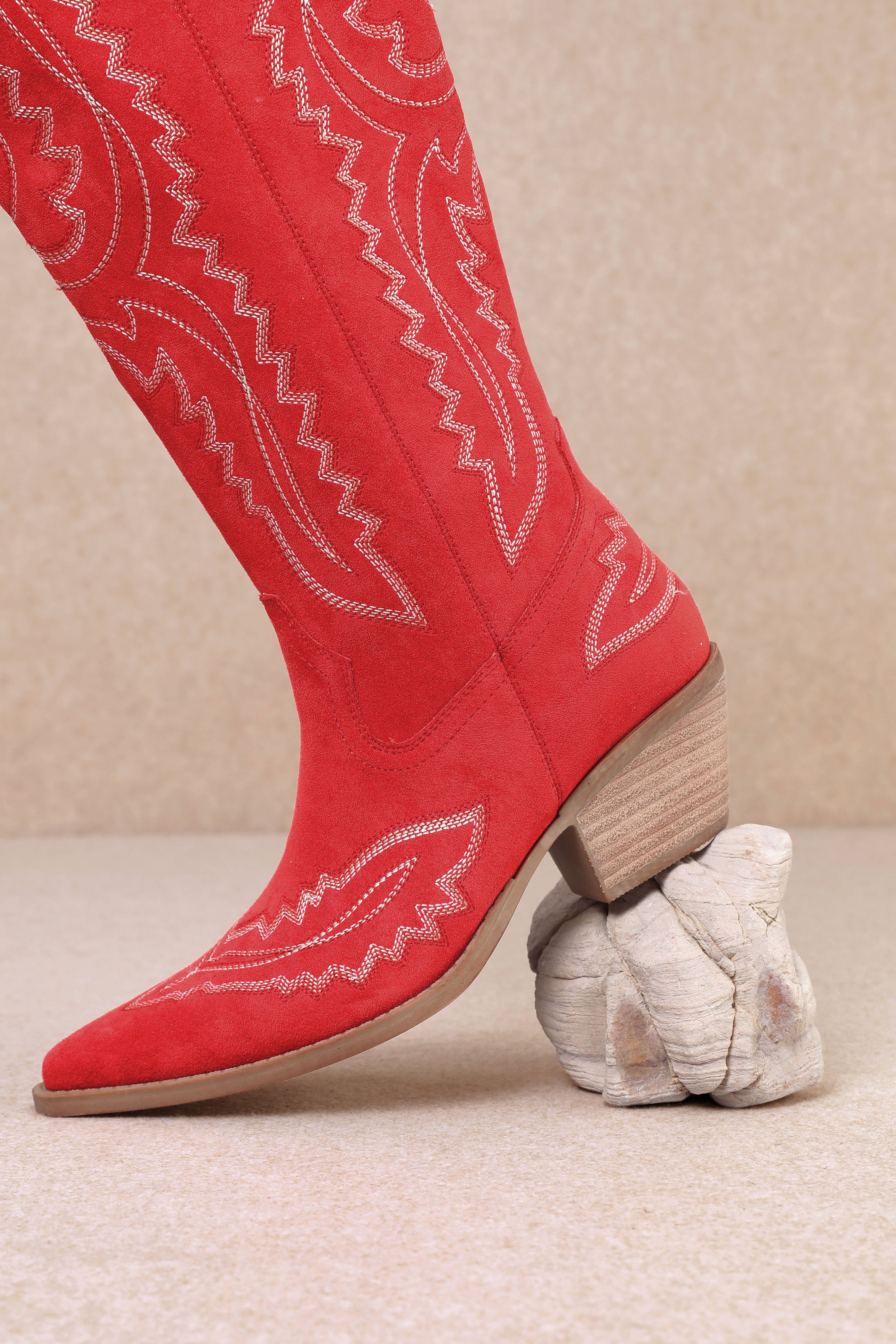 CCOCCI - Wholesale Cowboy Boots - Women's - TESS-M WESTERN EBROIDERED POINTED-TOE TALL BOOTS27