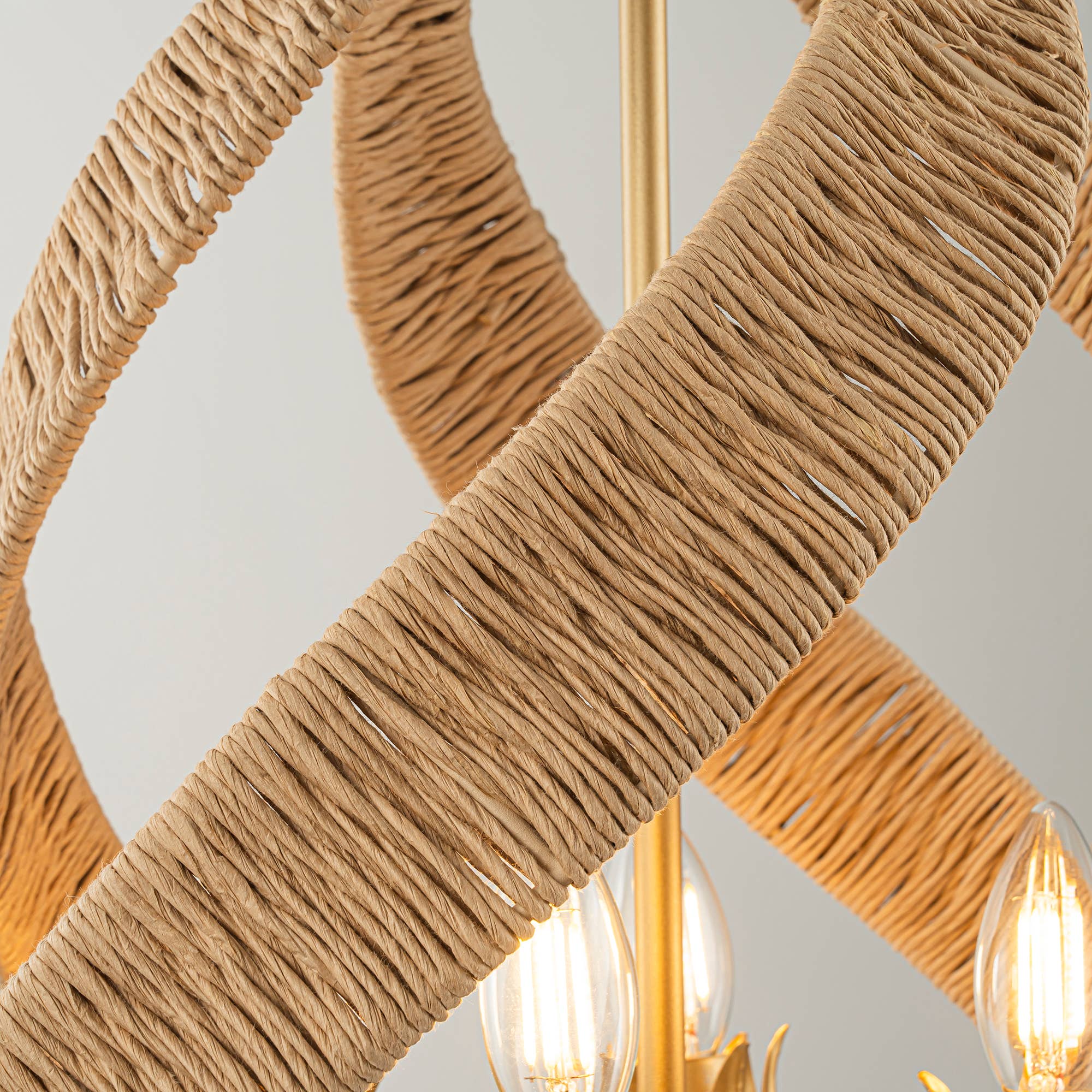 ELE Light & Decor - Wholesale Chandelier/Hanging Light - Elin 4-Light Contemporary Rattan Chandelier9