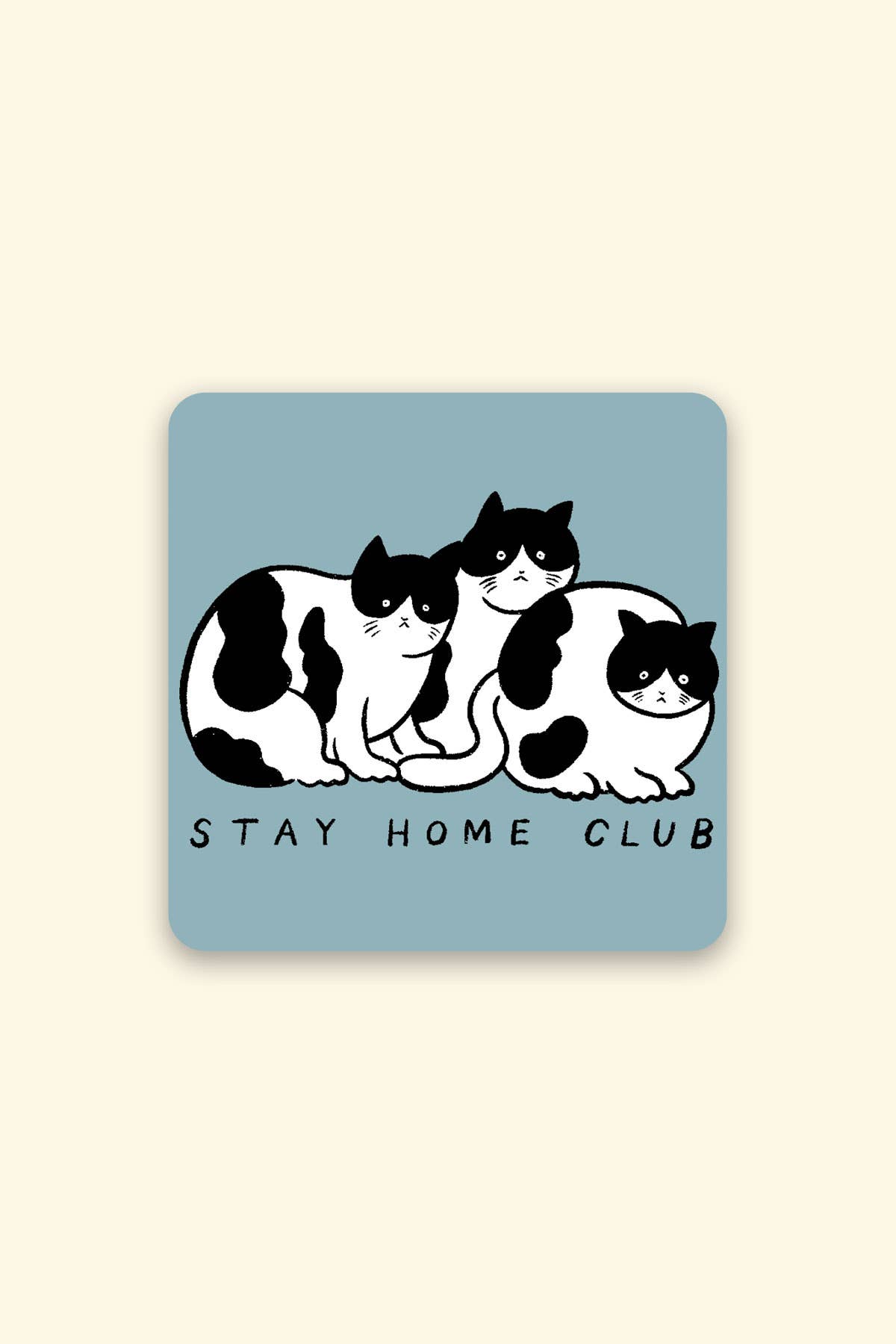 Stay Home Club - Vente Autocollant - Autocollant Chats Tuxedo | Autocollant Vinyle Imperméable1