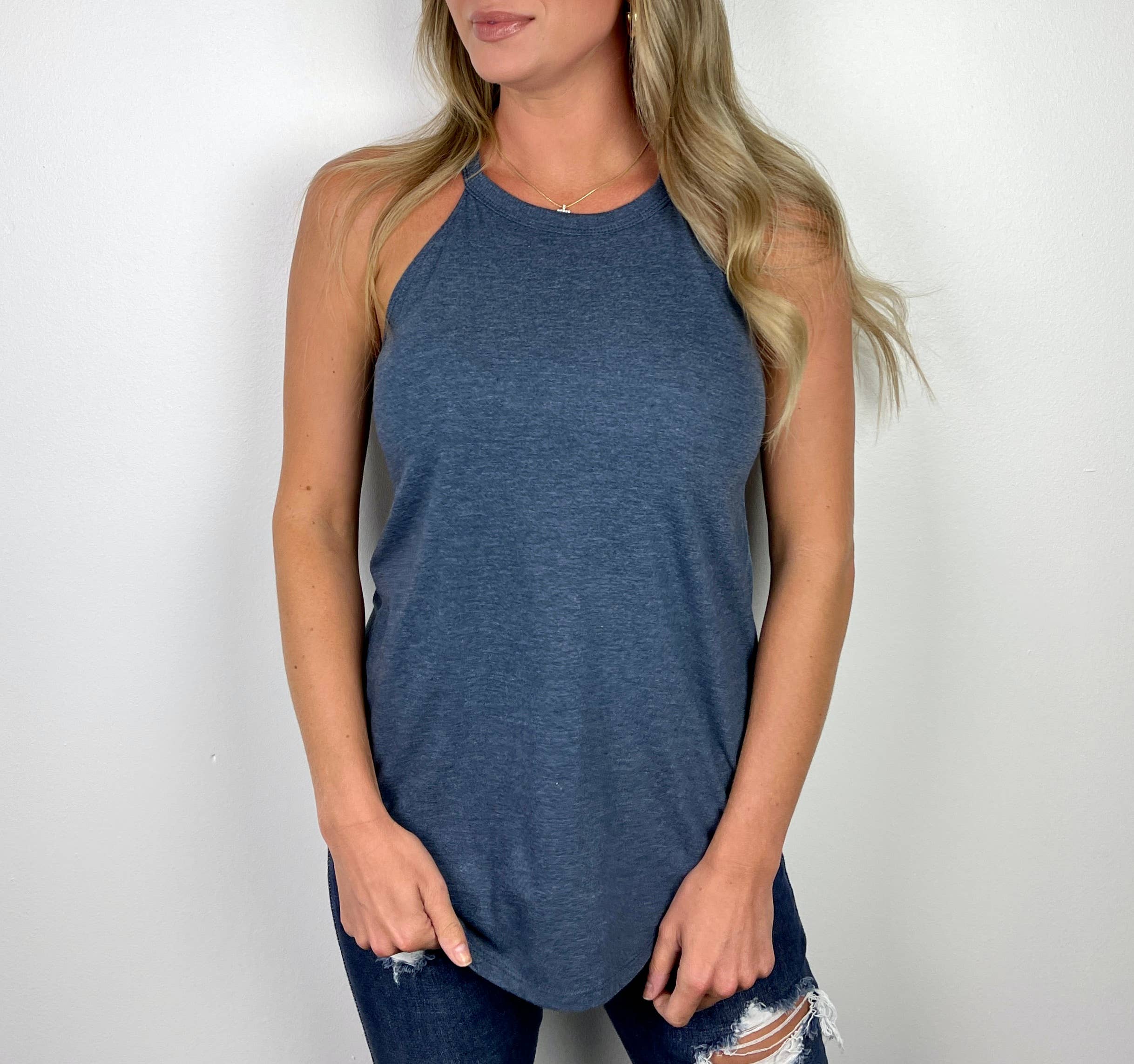 Trendznmore - Modern Graphic Apparel - Wholesale Tank Top - Women's - Solid Women's Perfect Tri Rocker Tanks5