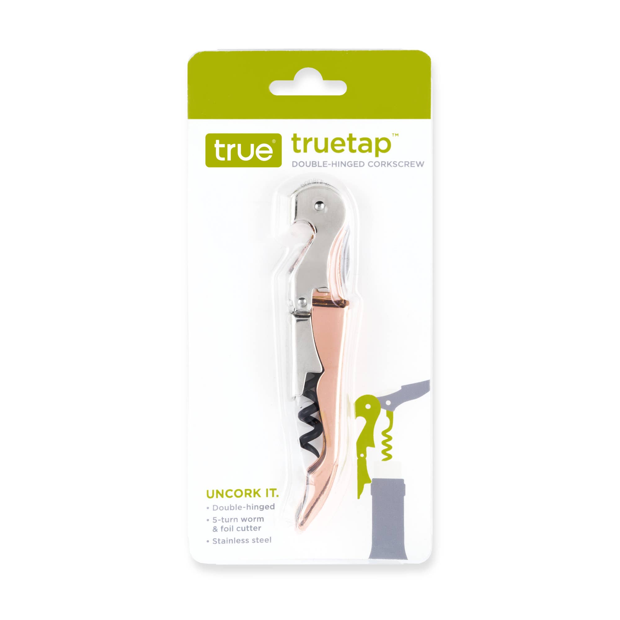 TRUE - Vente Ouvre-bouteille/tire-bouchon - Truetap Tire-bouchon à double charnière COULEURS ASSORTIES36