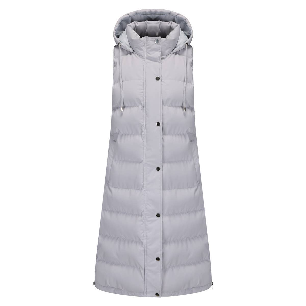 Lily Clothing - Wholesale Outerwear Vest - Women's - Solid-color hooded sleeveless cotton-padded vest26