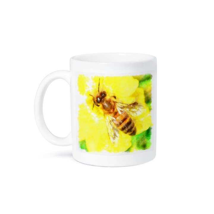3dRose - Wholesale Coffee Mug - 3dRose, The Pollen Collector Honeybee Watercolor, Mug8