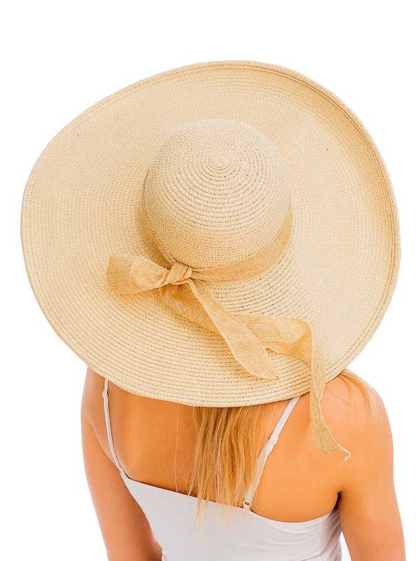 Chapeau de soleil en paille Toyo à larges bords pour la vente par Cap Zone