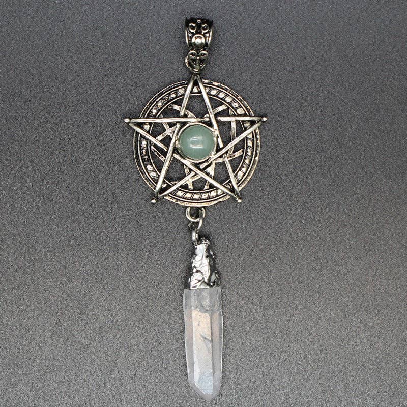 Mio Queena - Wholesale Spiritual Stone/Crystal - Stone & Crystal Pentagram Charm Pendant - CS0