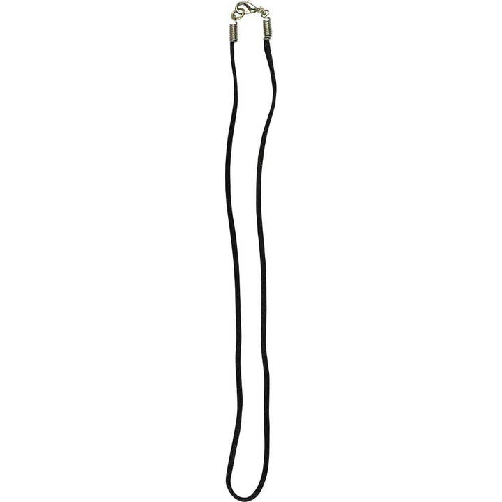 Kheops International inc. - Wholesale Beaded/Pearl Necklace - Necklace Cotton Cord - Black - 18" (Pk 10)