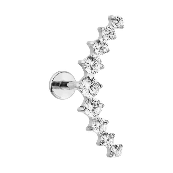 Schmuckgroßhandel - Wholesale Single Earring - Bright Bow Piercing | Titanium4