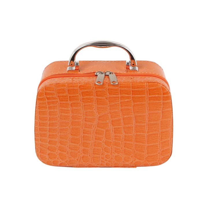 Croc-Embossed Vanity Case for wholesale by Handbag Factory Corp