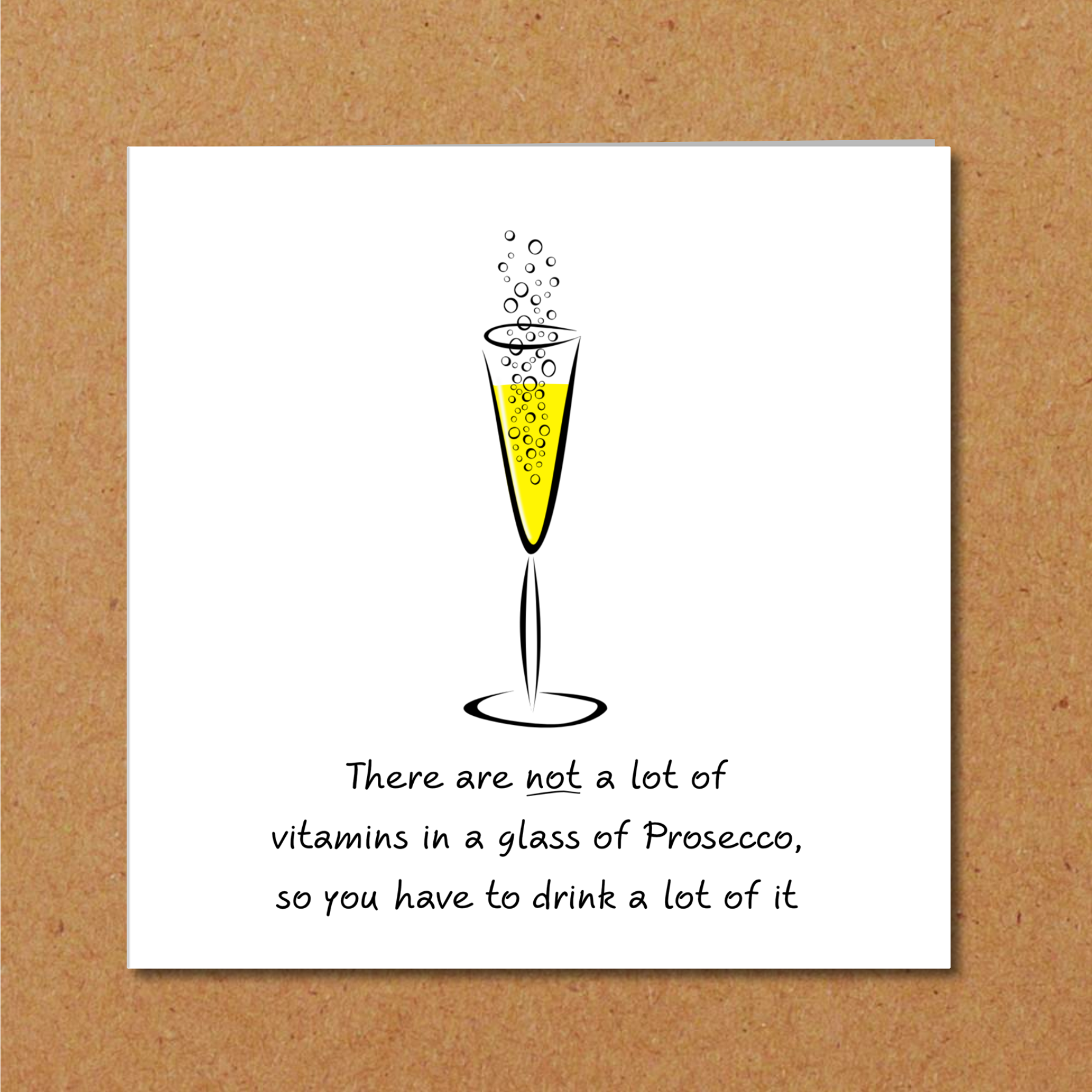 Swizzoo Cards – wholesale Birthday card – Prosecco Champagne Birthday Card or Friendship card - girl friend, female, Funny, humorous and fun. Handmade.1