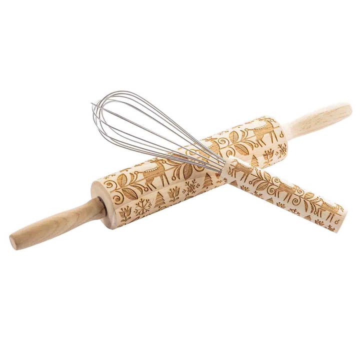 TableCraft Products Company - Wholesale Kitchen Tool/Gadget - Embossed Decorative Whisk, Winter Design9