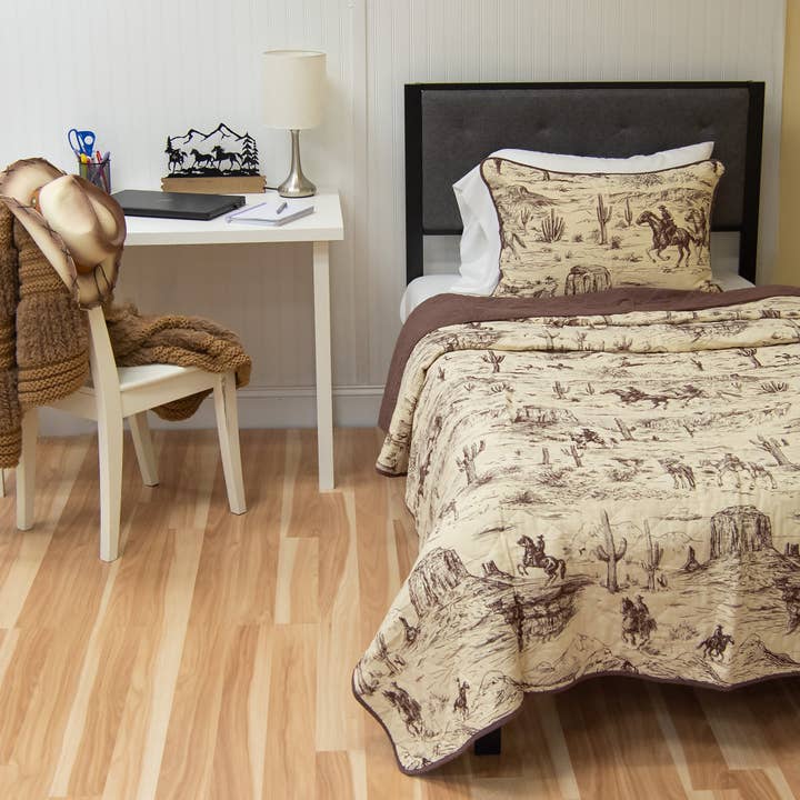 American Heritage Textiles - Wholesale Bedding Set - Donna Sharp Cowboy Cotton Quilt Set