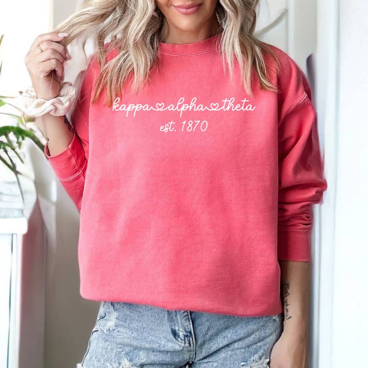 Golden Sol Collective - Wholesale Graphic Sweatshirt - Women's - Kappa Alpha Theta Sorority Sweatshirt1