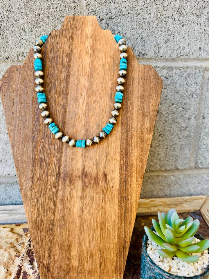 10MM Navajo-Perlen mit 10MM Kingman-Türkis für den Großhandel von Wild Hancock Creations