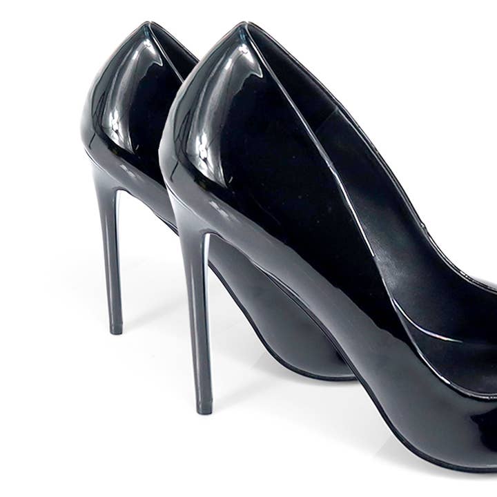 VIVIENNE-1 PATENTED POINTY TOE HEEL BLACK for wholesale on Faire