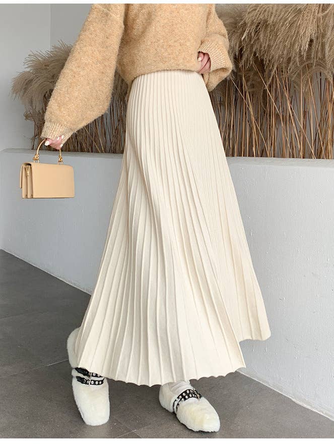 Marayn - Wholesale Skirt – Women’s - Chic ALine Knit Maxi Skirt AutumnWinter13