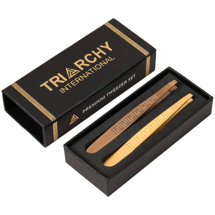 24K guldpläterad Premium pincett Set - Guld | Rose Gold för wholesale av Triarchy International