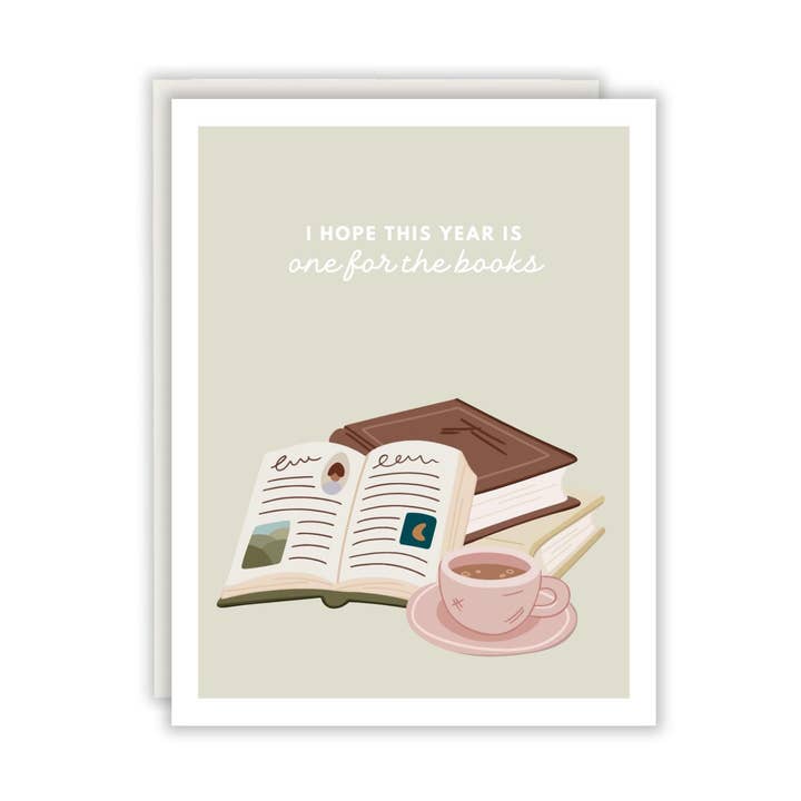 I hope this year is one for the books birthday card for wholesale by Paper Giggles