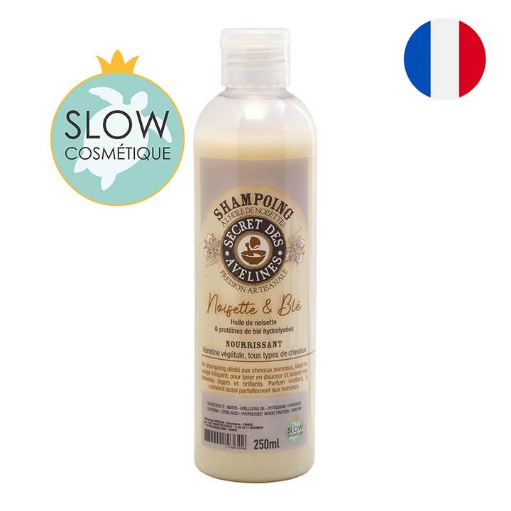 Hazelnut and Wheat Oil Shampoo 250 ml for wholesale by Secret des Avelines