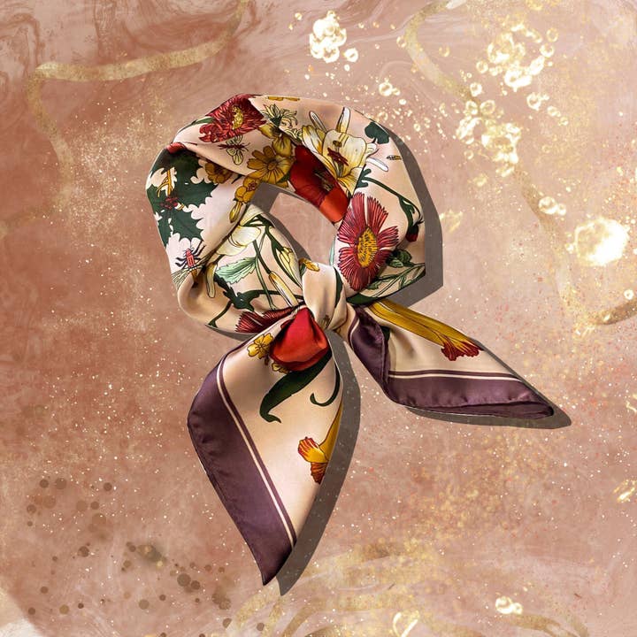 Scarf - trendy colorful - 70 x 70cm - silk for wholesale by Lourens Exclusive