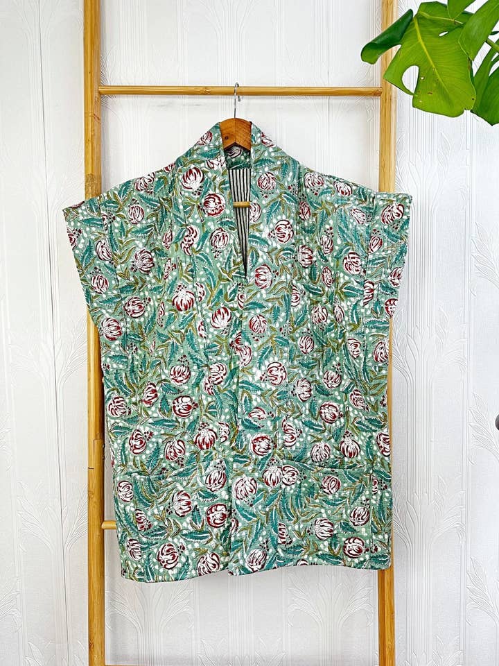 Casaco Acolchoado de Algodão Puro (Algodão Cirúrgico no interior) por atacado de Essential Designs London