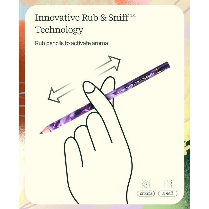 Lifelines - Wholesale Colored Pencil - Lifelines Rub & Sniffâ„¢ Scented Colored Pencils - 10-pack