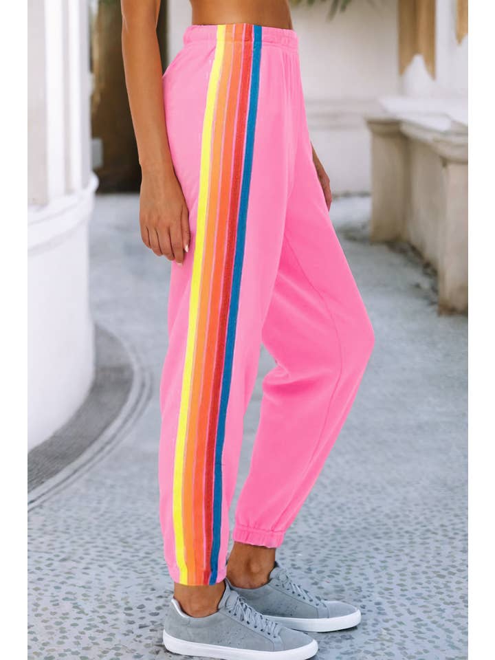 Little Daisy Closet - Wholesale Athletic Sweatpants/Joggers - Women's - LDC Counting Rainbows Sweatpant