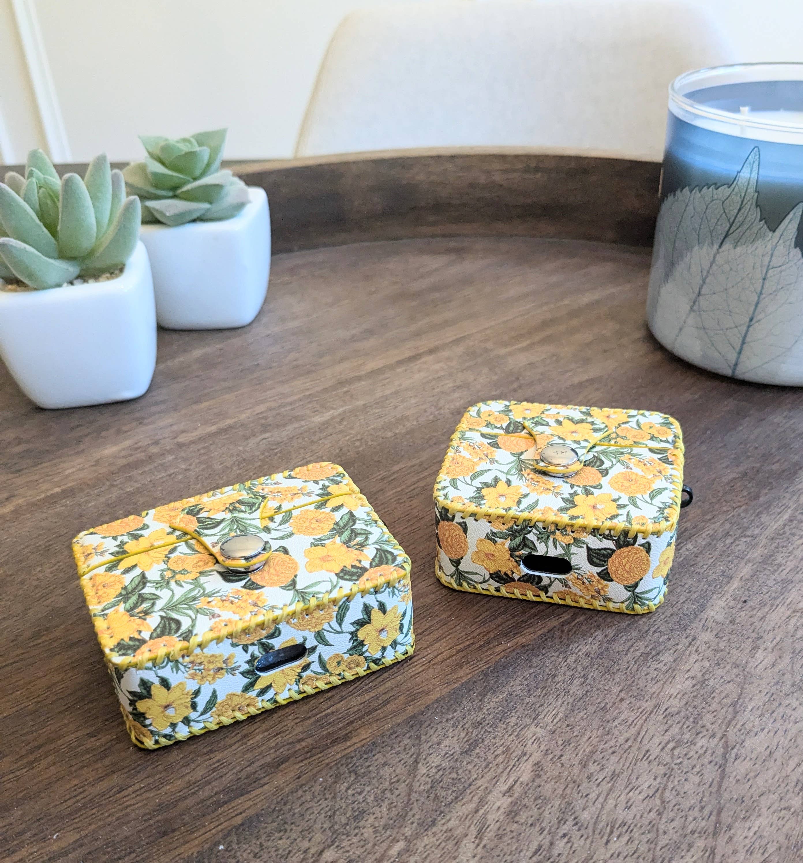 Cutepaws Phone Case - Wholesale Earphone/Headphone Case - Unisex - Cute Yellow Floral AirPods Case for Pro/Pro2 and 3rd Gen2