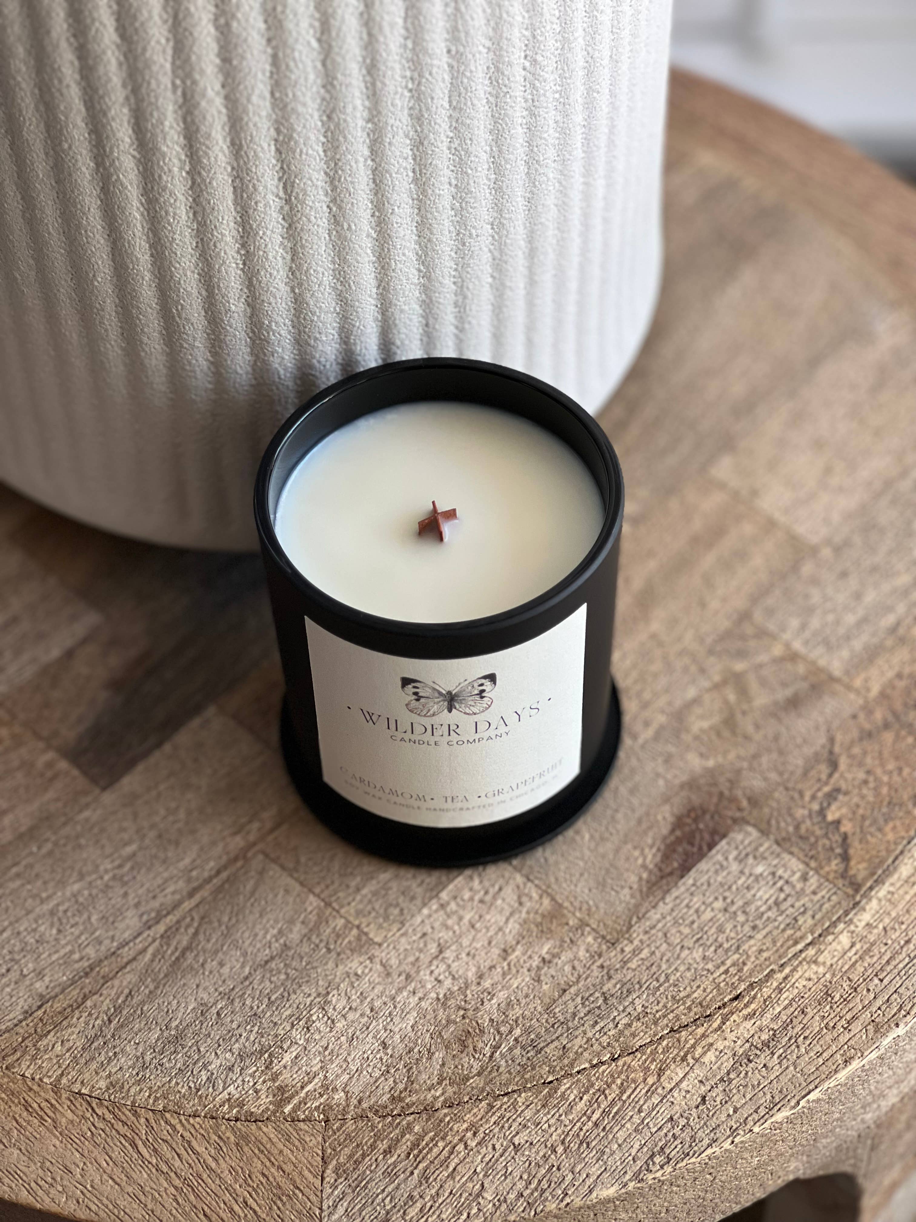 Wilder Days Candle Company - Wholesale Jar/Filled Candle - Cardamom Tea & Grapefruit | Wood Wick Soy Candle3