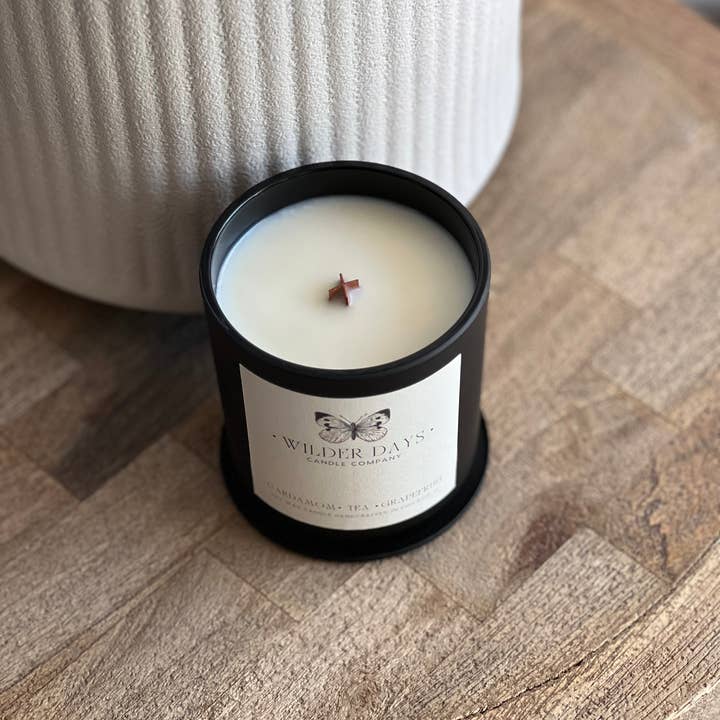 Wilder Days Candle Company - Wholesale Jar/Filled Candle - Cardamom Tea & Grapefruit | Wood Wick Soy Candle3