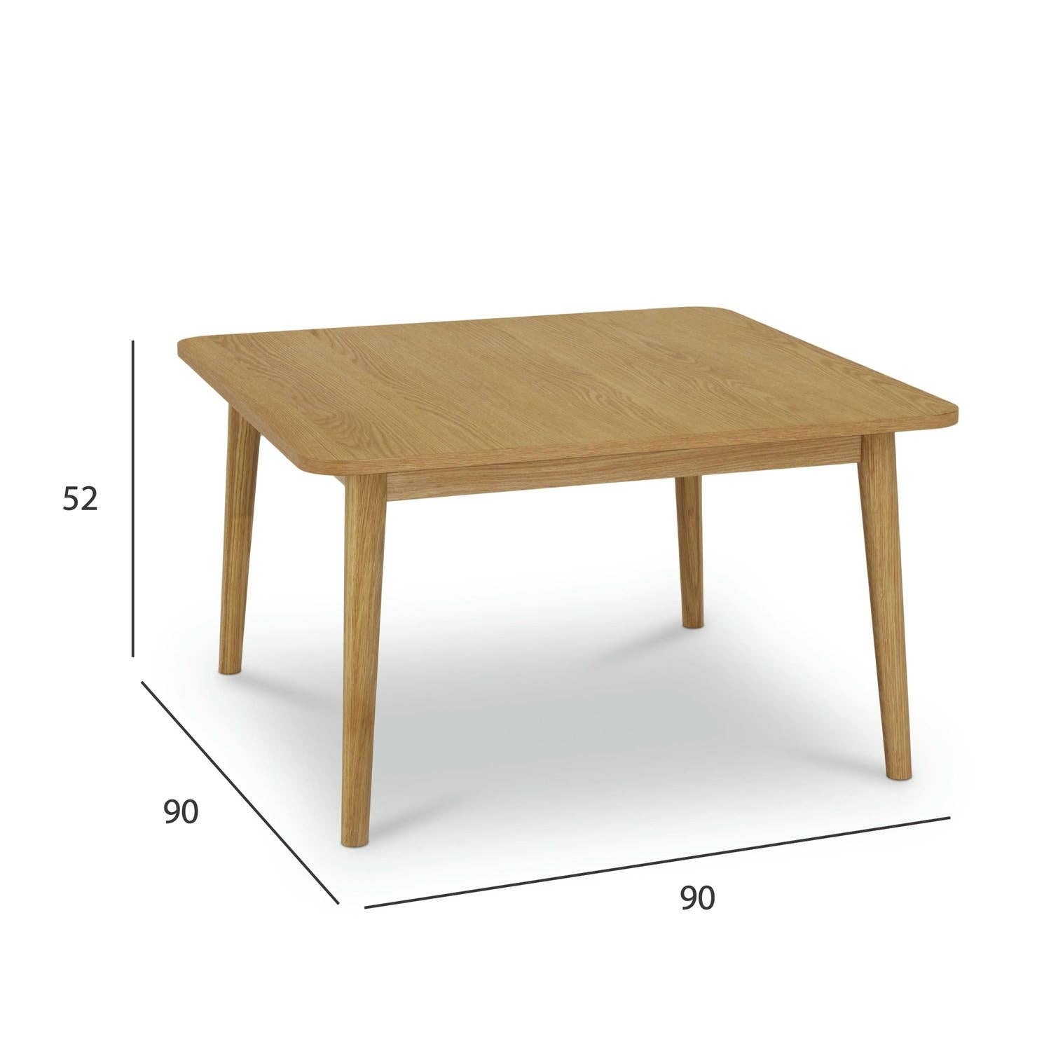 Furnhouse – Großhandel Couchtische – Quadratischer Couchtisch Nyborg 90x90 - Naturöl8