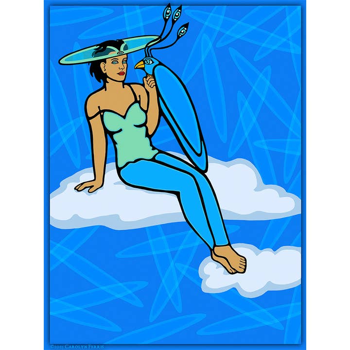 Zone de confort — Toile épique de 5 pieds pour la vente par Carolyn Ferris Art