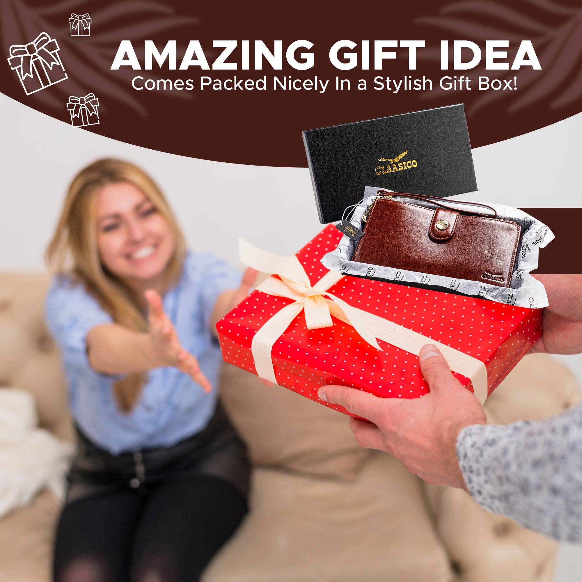 Claasico - Wholesale Phone Wallet - Women's - Women’s RFID wristlet wallet phone holder23