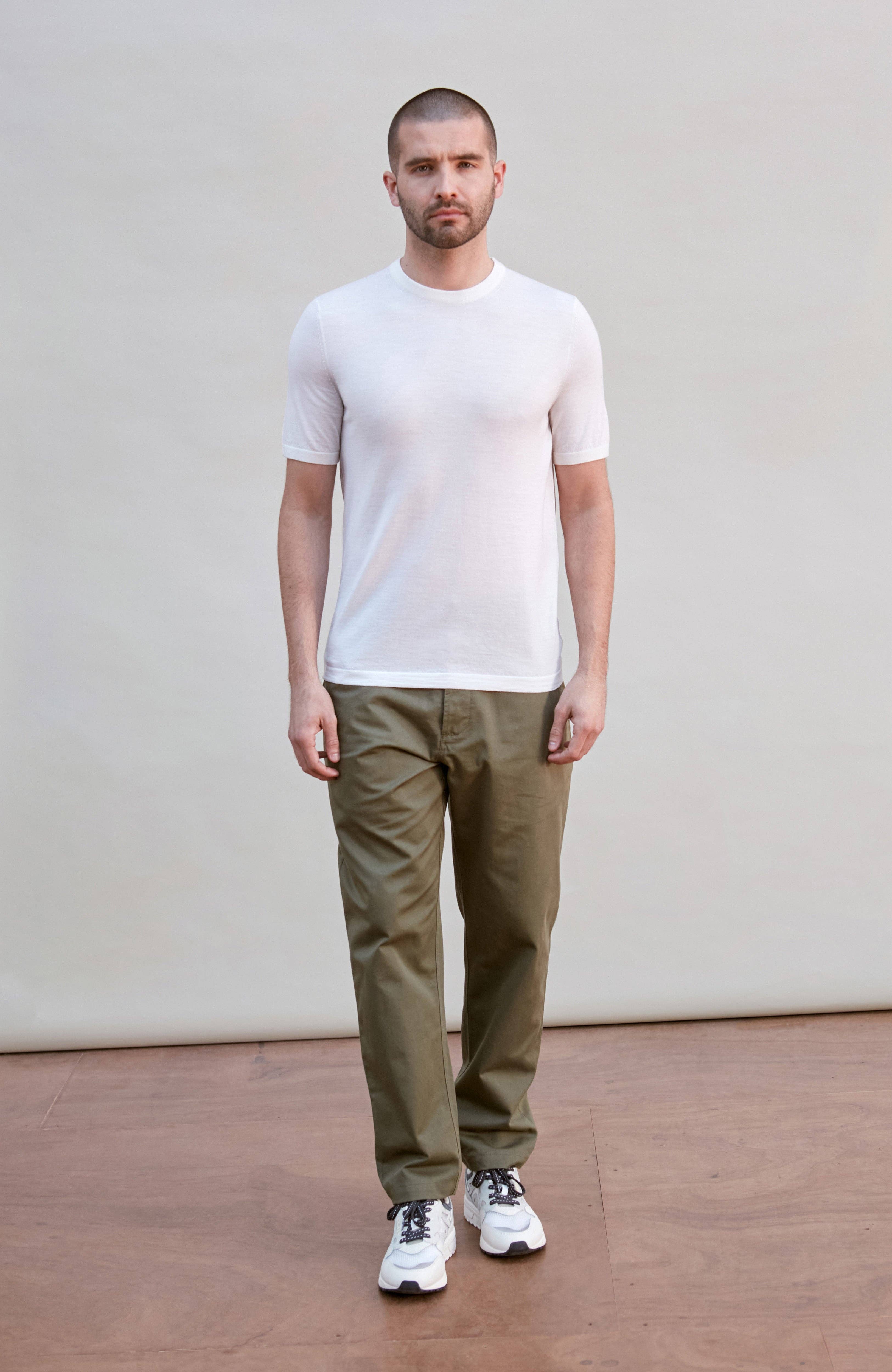 Paul James Knitwear – wholesale T-shirt – men's – Mens Superfine Merino Wool Knitted T-Shirt16