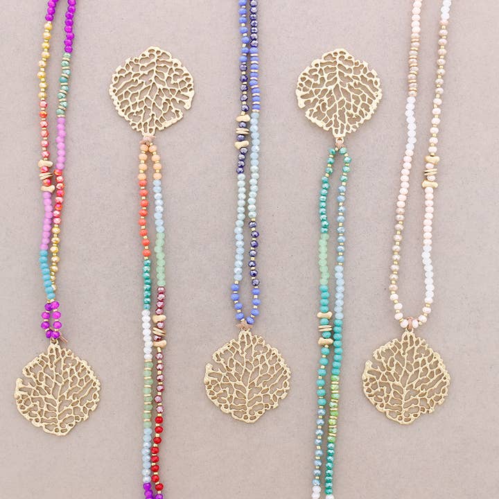 Sonata - Venta al por mayor Collares con colgantes/abalorios - Collar Largo Cristales Facetados Colgante Metal5