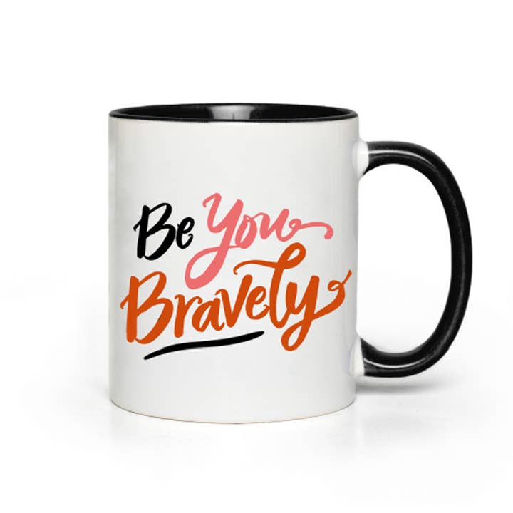 Tasse « Soyez bravement » pour la vente par Nett Designs