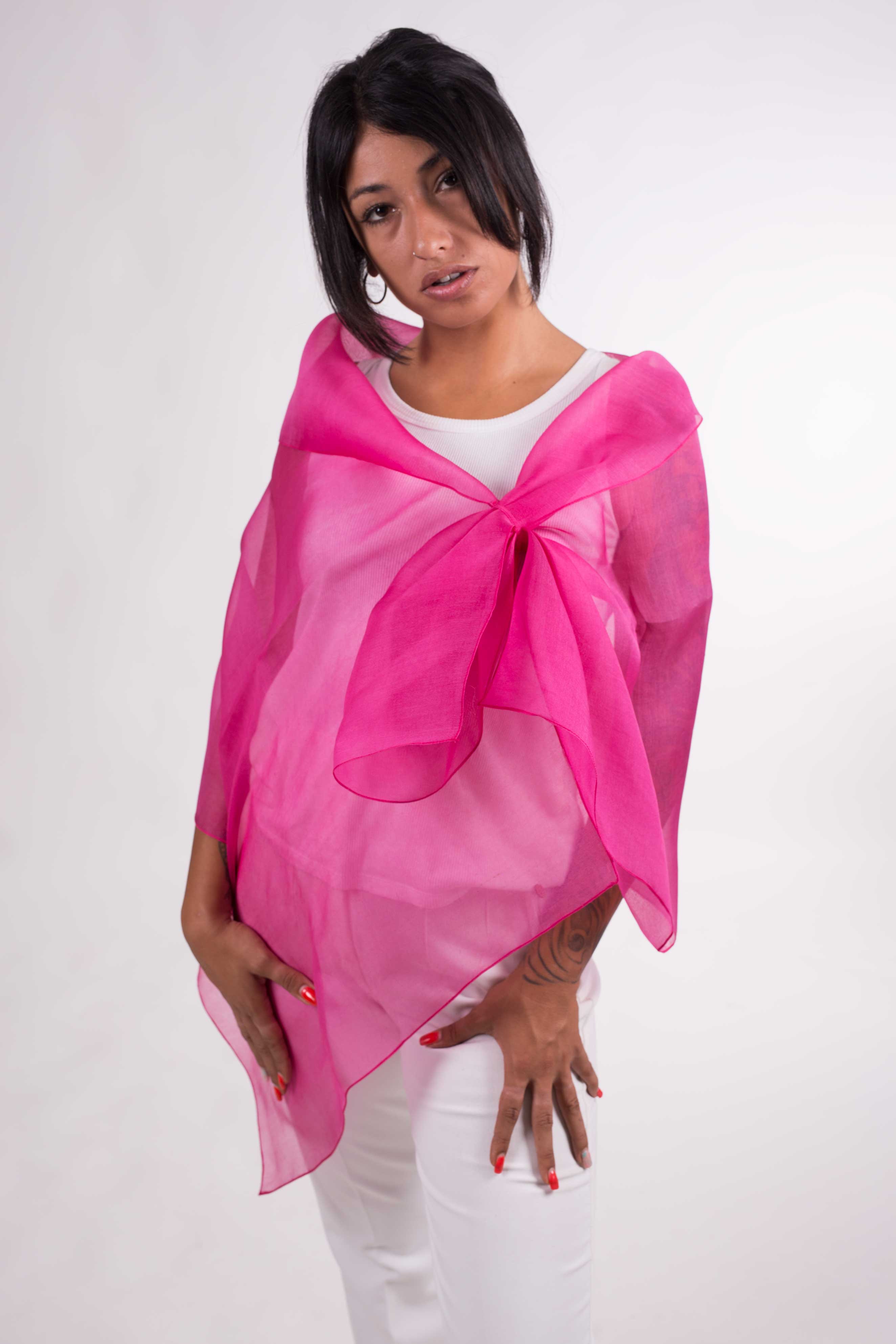 MR Complements - Venta al por mayor Chal - Mujer - Chal de Organza Seda Natural3