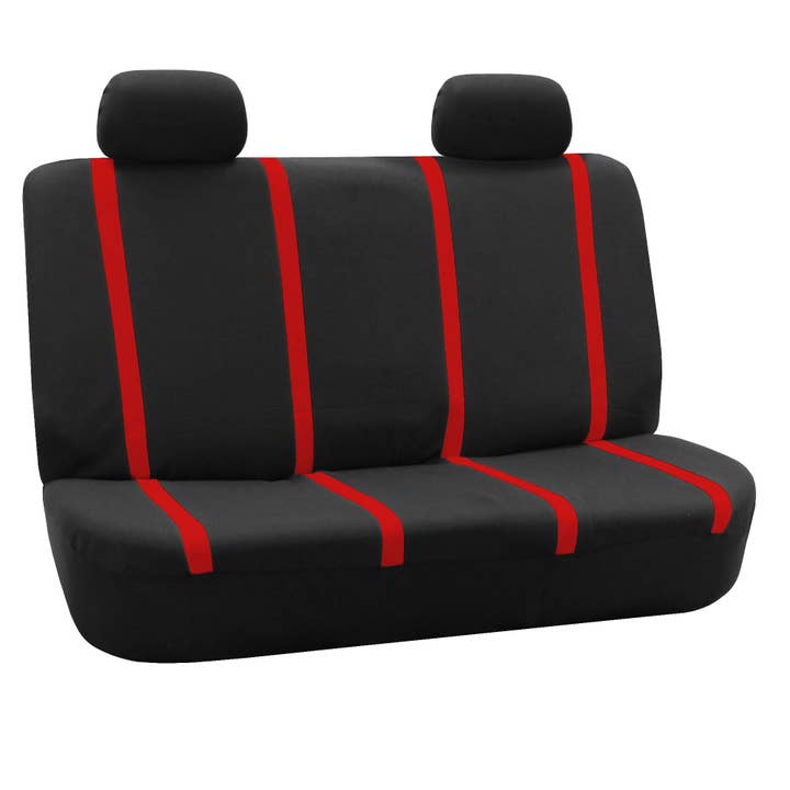 Unique Flat Cloth Seat Covers - Rear Red for wholesale by FH GROUP