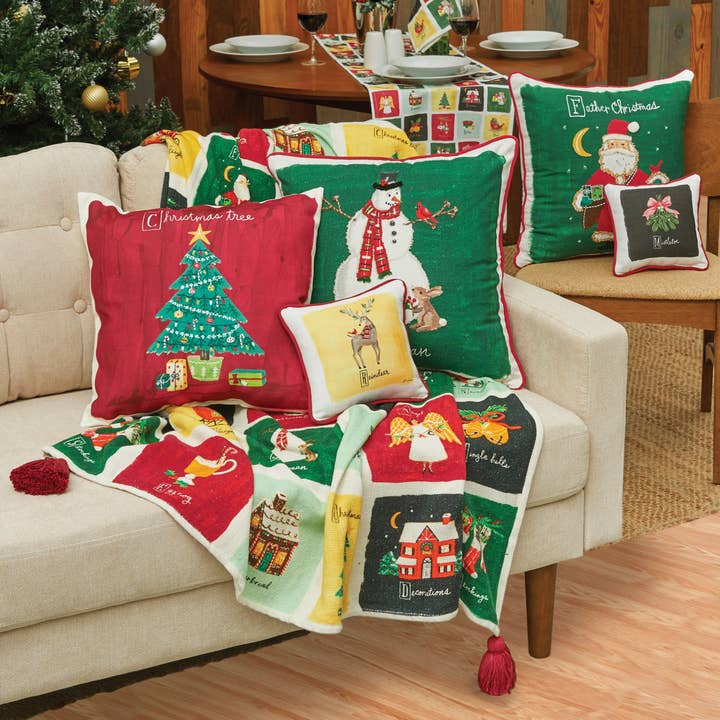 C&F Home - Wholesale Throw Blanket - SALE Christmas Alphabet Grid Throw Blanket