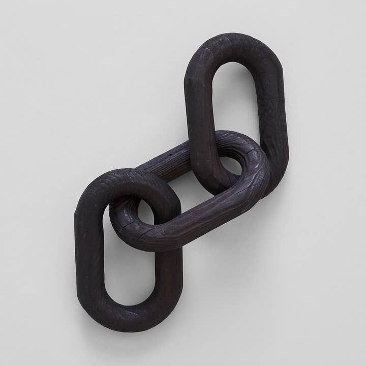 Bloomist - Wholesale Decorative Tabletop Object - Charcoal Wood Chain, Large Link3