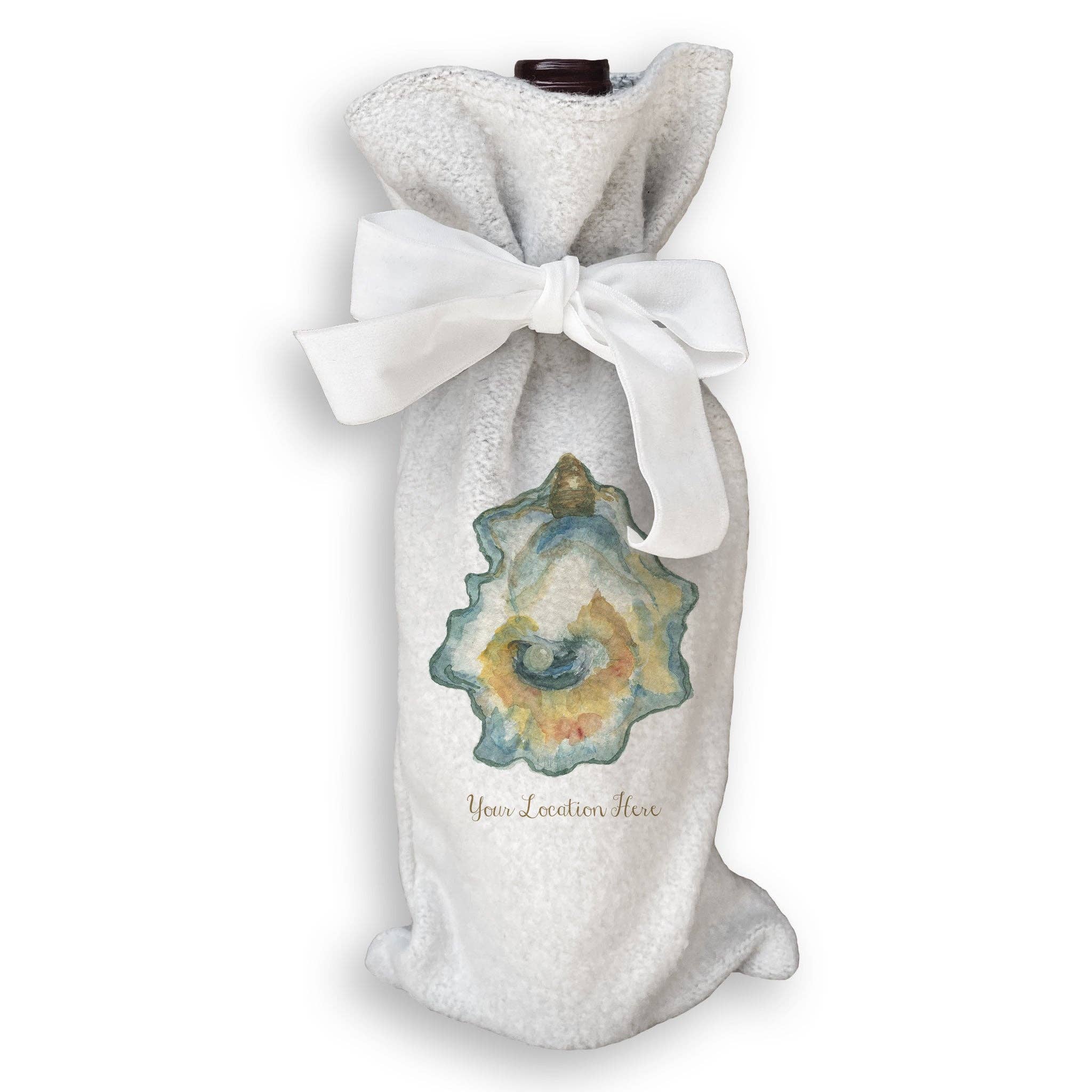 French Graffiti - Wholesale Tea Towel - Watercolor Oyster with Location17