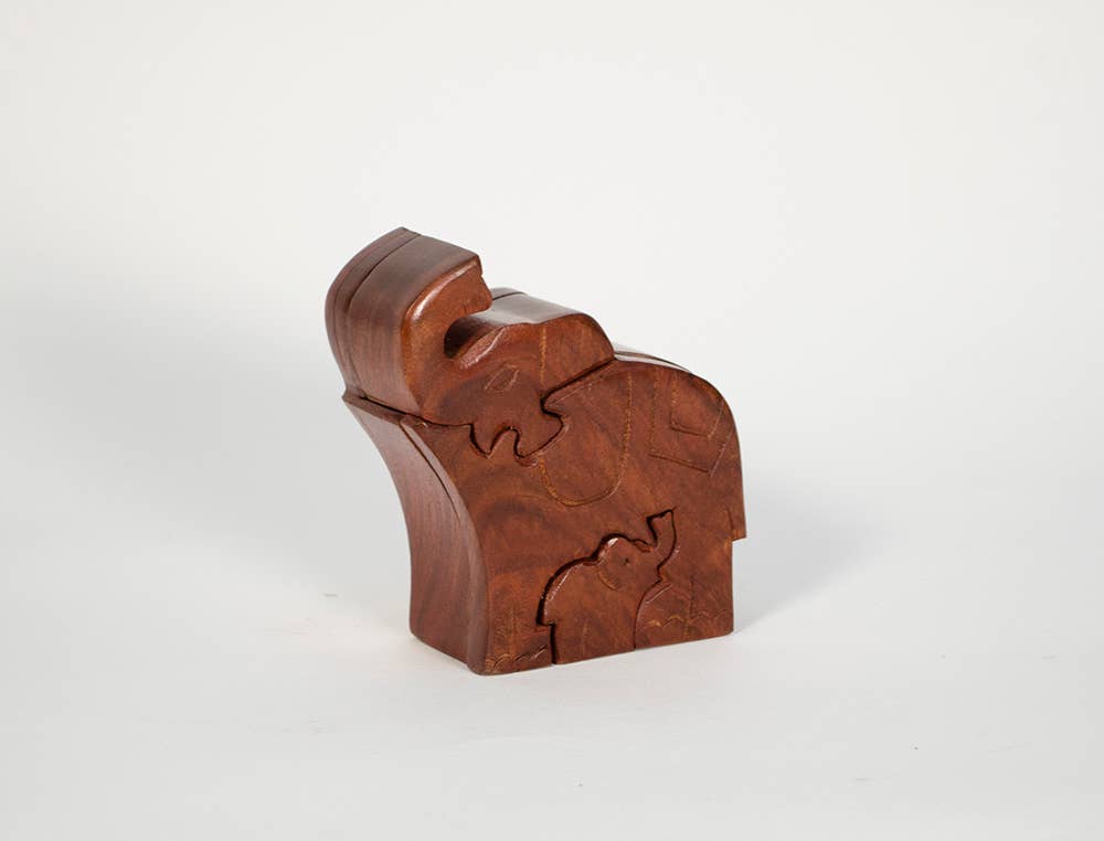 Matr Boomie Fair Trade - Wholesale Decorative Box - Mama Elephant Puzzle Box2