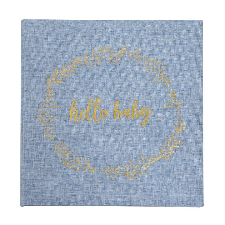 Kate & Milo - Wholesale Memory Book - Kids & Baby - Denim Hello Baby Square Memory Book
