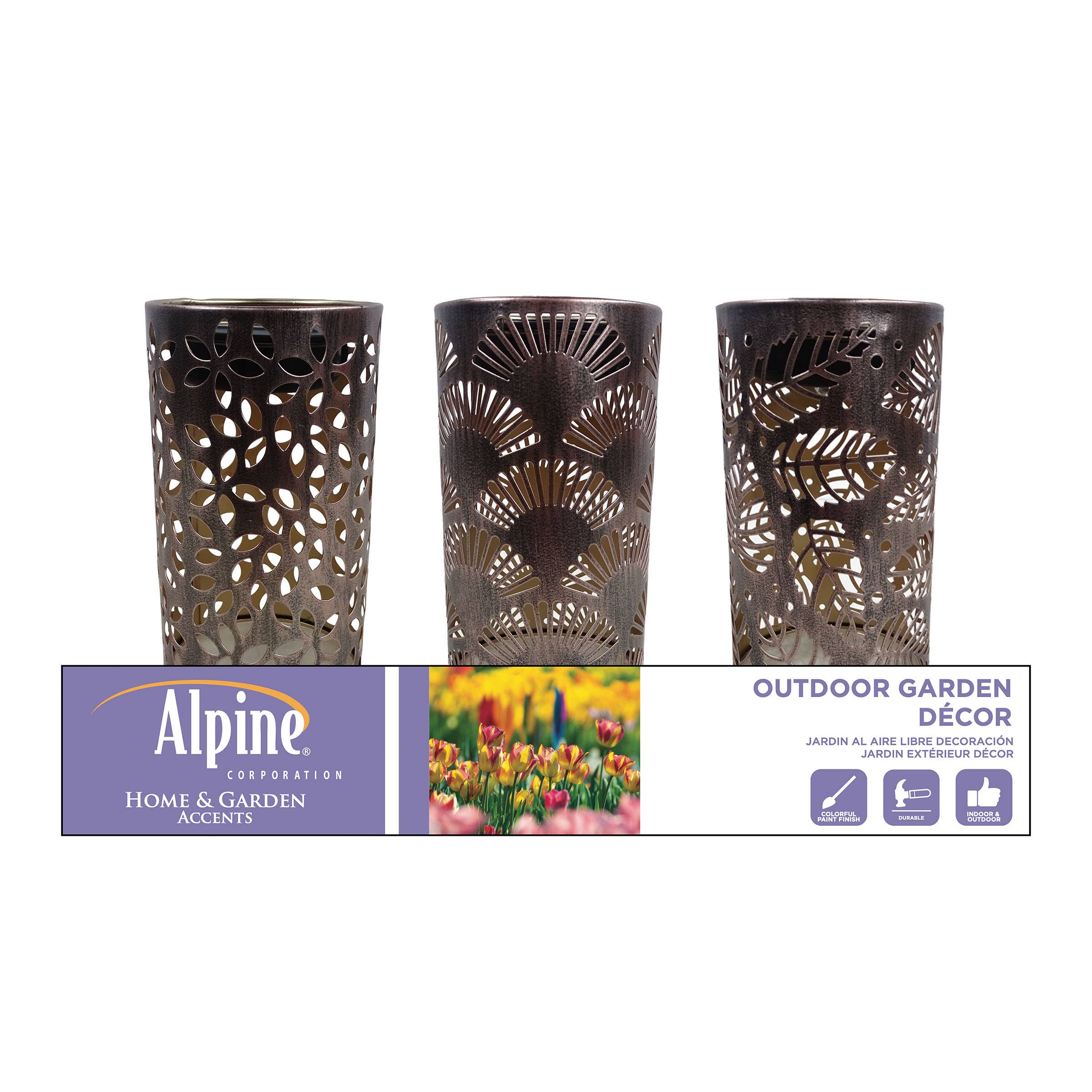 Alpine Corporation - Wholesale Lantern - Solar Metal Lantern with Warm White LED - Asstd Display of 92