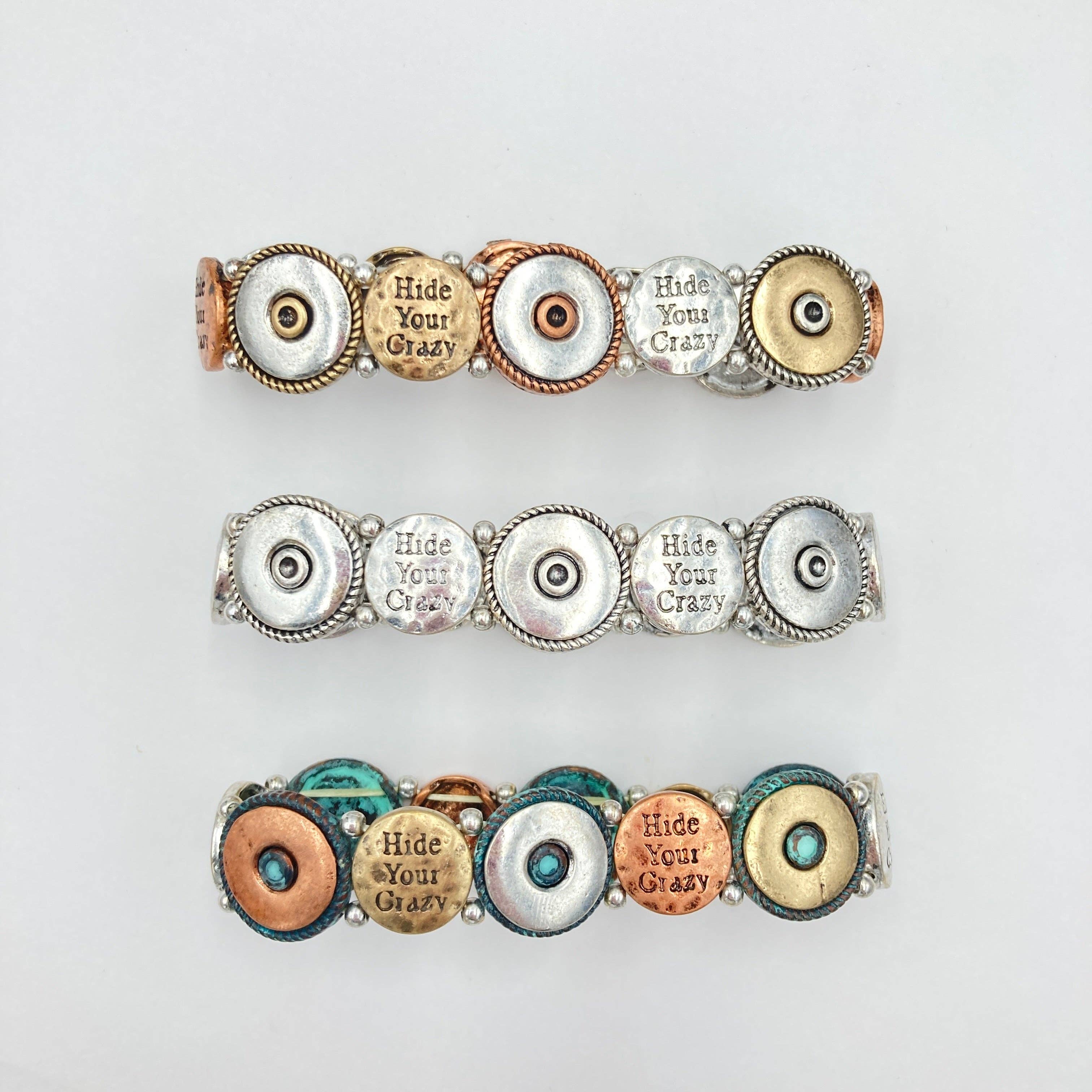 Lunar Deer - Wholesale Bangle Bracelet - Hide Your Crazy Bullet Western Stretch Bracelet0