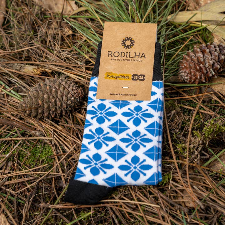 Portugiesische Fliesensocken (Hahnmuster) — Portugality Collection für den Großhandel von Rodilha