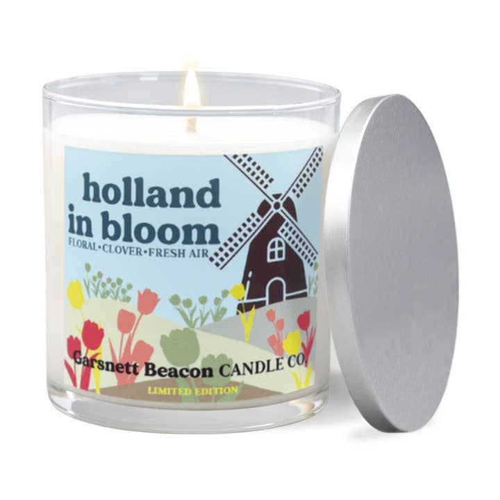 Garsnett Beacon Candle Co. - Wholesale Jar/Filled Candle - Holland In Bloom Tulip Time Holland Michigan Candle - Tulip, Floral, Ozone Scent0