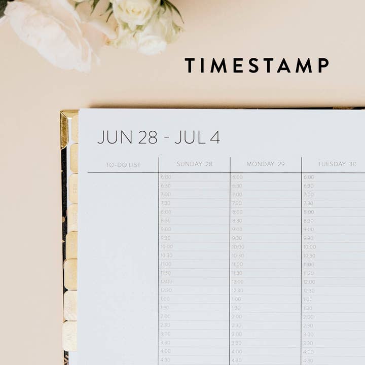 Horacio Printing - Wholesale Planner - 2026 Large Golden Floral Dream Planner (Timestamp Layout)2