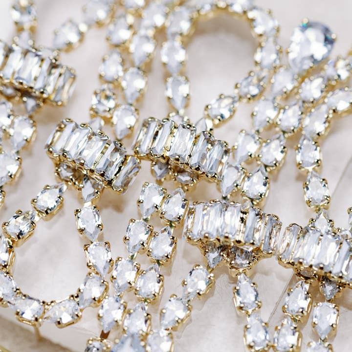 St Armands Designs of Sarasota - Wholesale Dangle Earrings - Thoroughbred Diamond Drop Holiday Statement Earrings 1