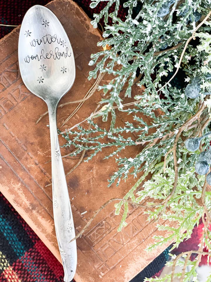 Winter Wonderland Vintage Spoon for wholesale by The Sassy Barn