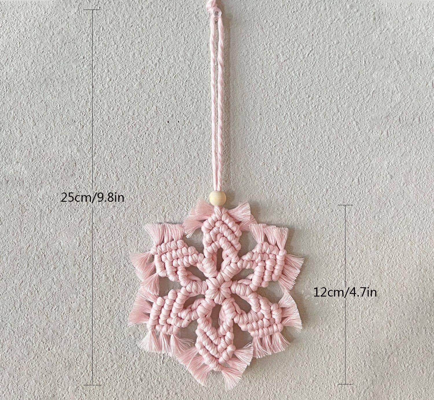 Weavey Studio - Wholesale Christmas decoration - Weavey Studio, Macrame Christmas Tree SnowFlakes Ornament 8